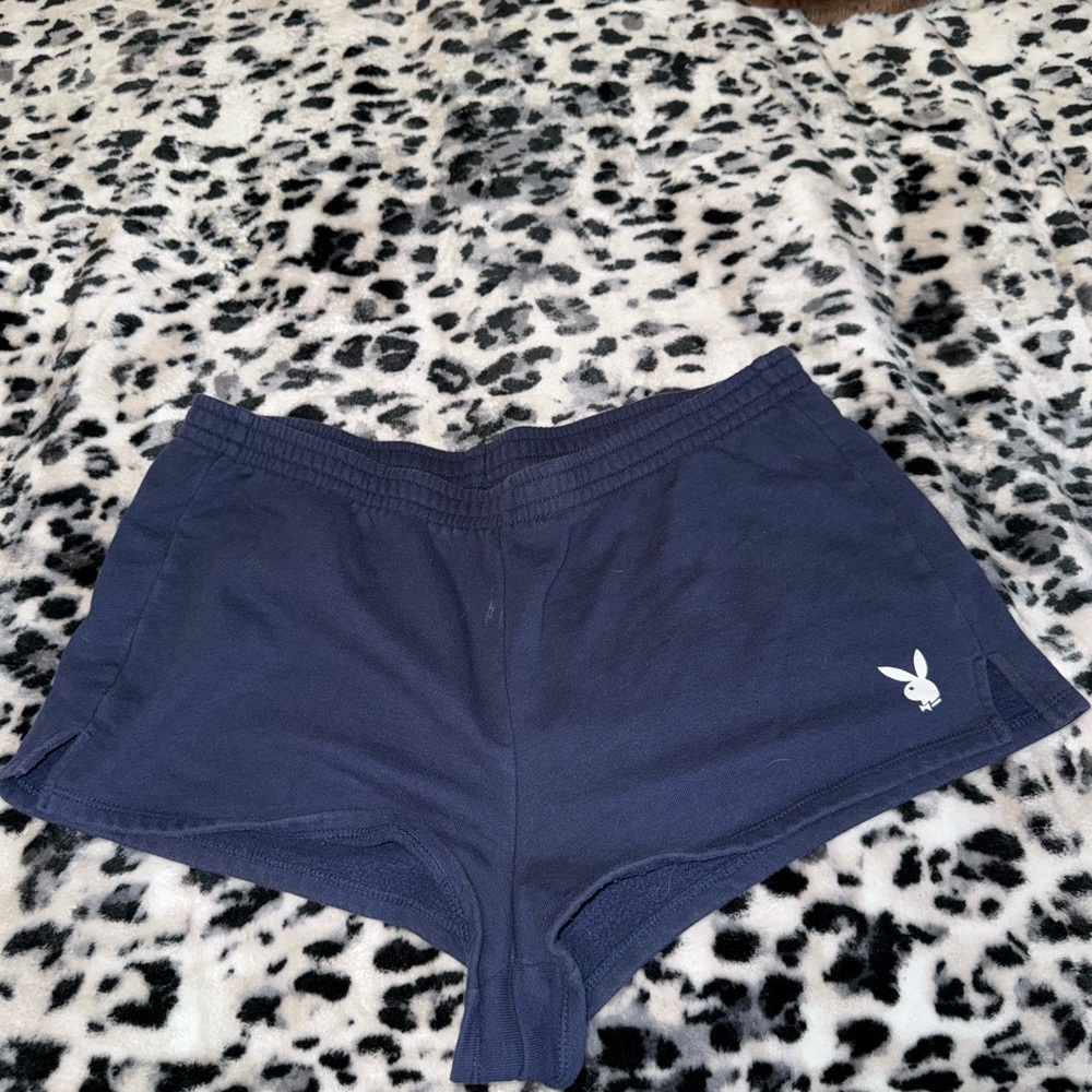 PLAYBOY Women's Dark Blue Athletic Shorts